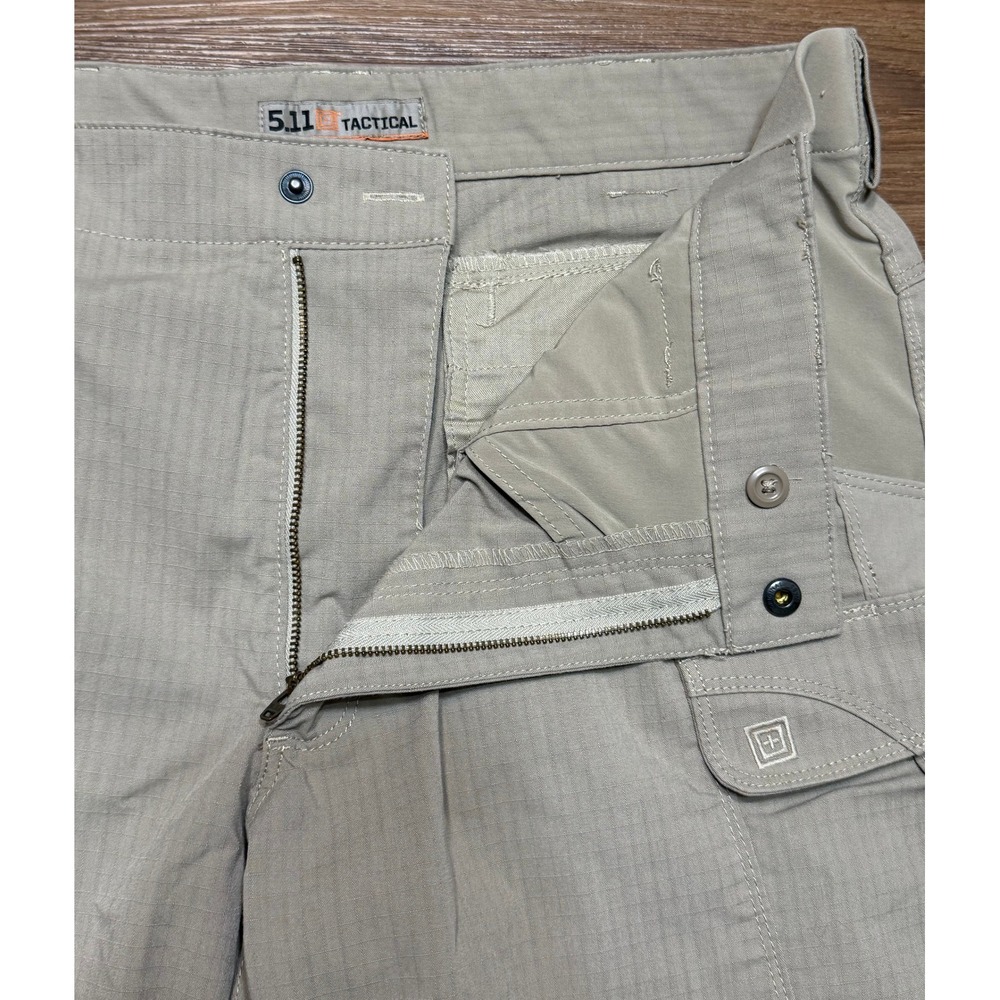 5.11 Tactical Stryke Mens Khaki Tan Flex-Tac Ripstop Cargo Pants Sz 34x30 - Picture 4 of 12
